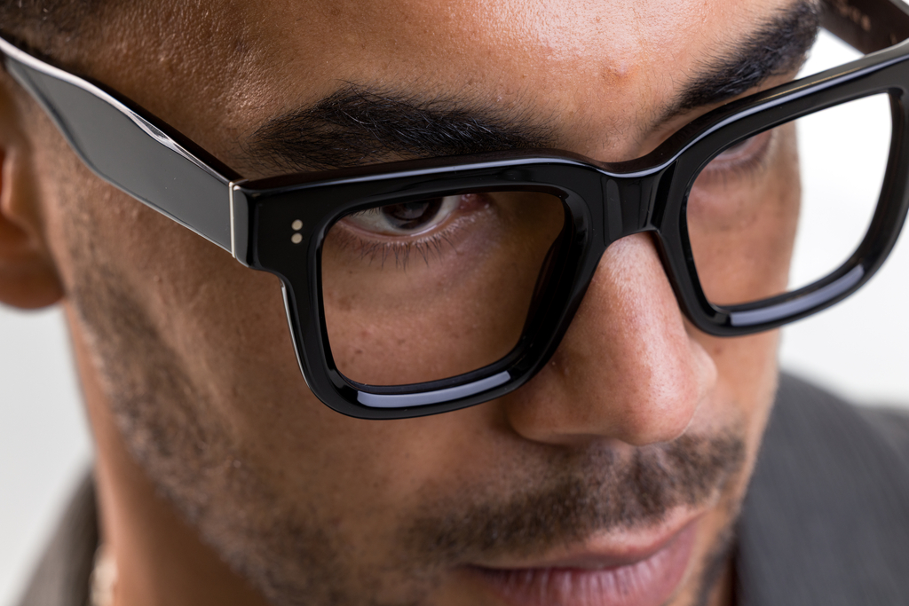 IOLLA Brodie Glasses in Black Shown on Male Model