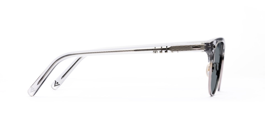 Livingstone Light Grey Crystal Sunglasses with Grey Lenses 