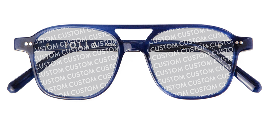 IOLLA Ramsay Stone Blue Sunglasses with Custom Tint
