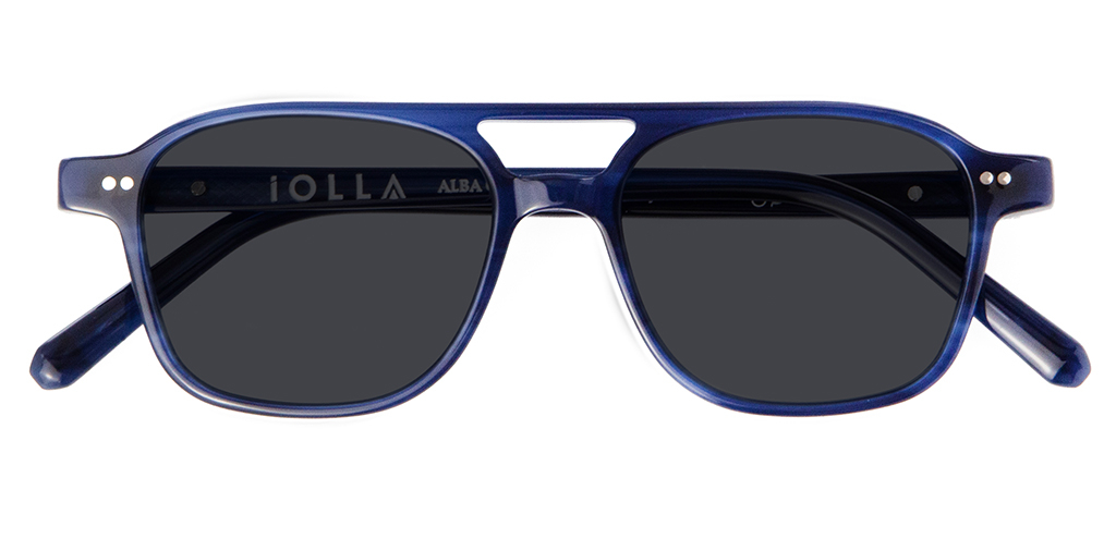 IOLLA Ramsay Stone Blue Sunglasses with Grey Lenses