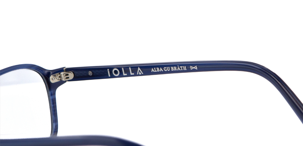 Limited edition Alba gu brath engraving shown on IOLLA Ramsay Glasses