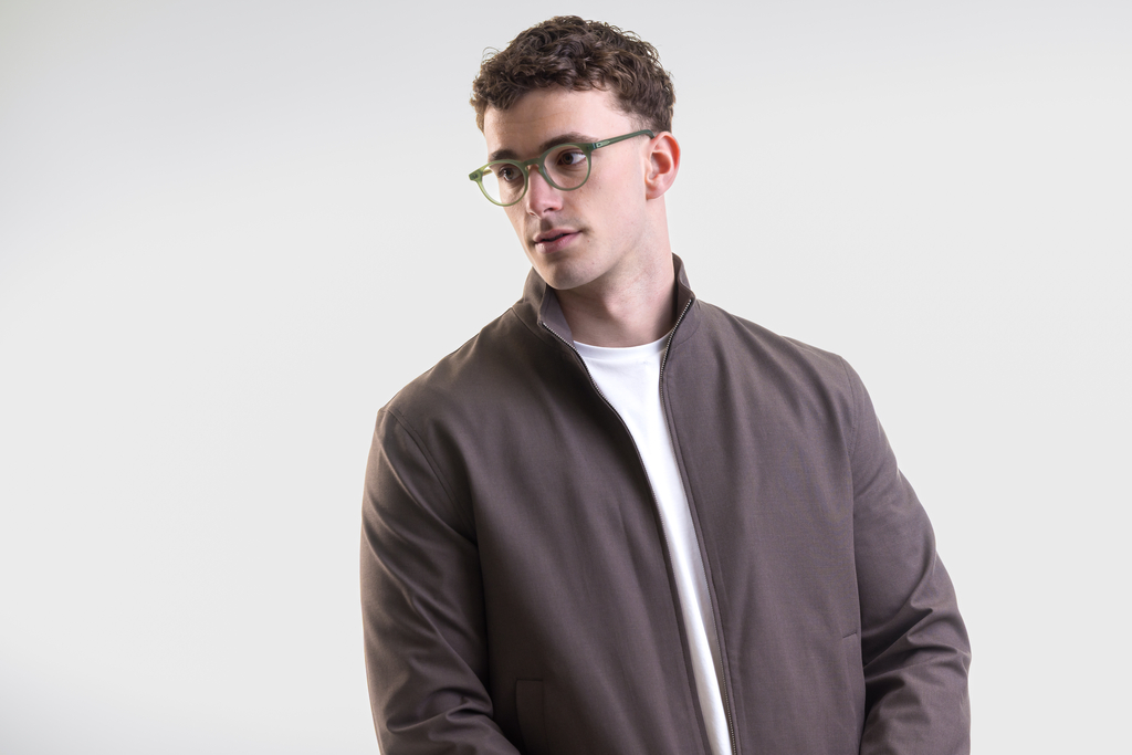 male model wearing Bell Khaki Green Glasses