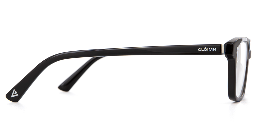 Side view of 001 Black Glasses