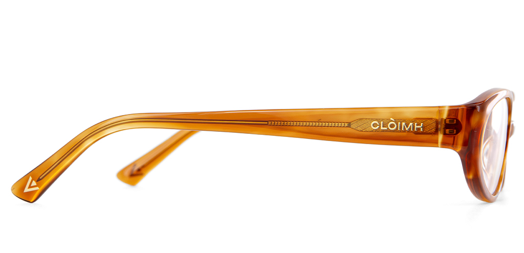 Side view of 002 Cinnamon Swirl Glasses