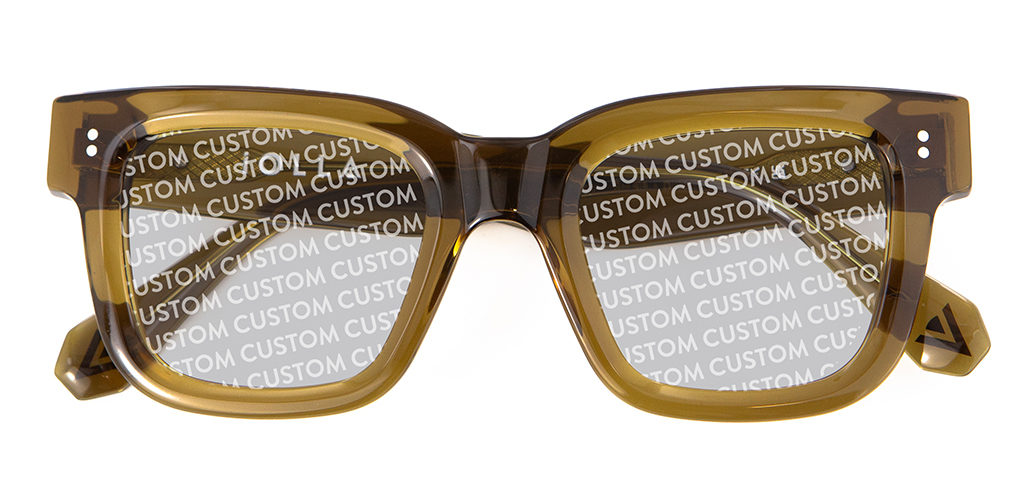 Brodie Sunglasses in Husk Crystal with Custom Tint