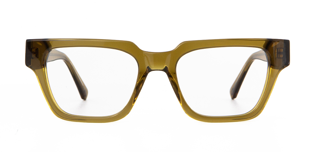 Macrae Glasses in Husk Crystal front view unfolded