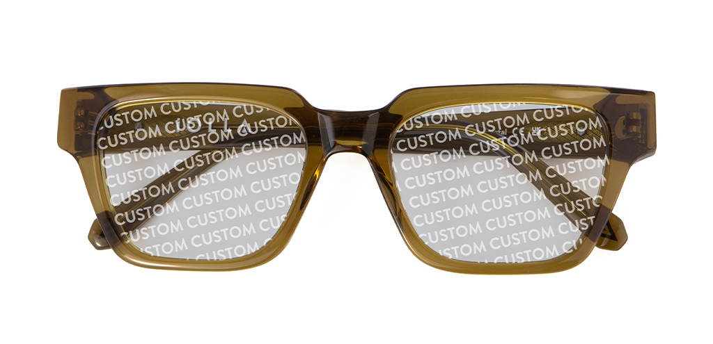 Macrae Glasses in Husk Crystal with Custom Tint