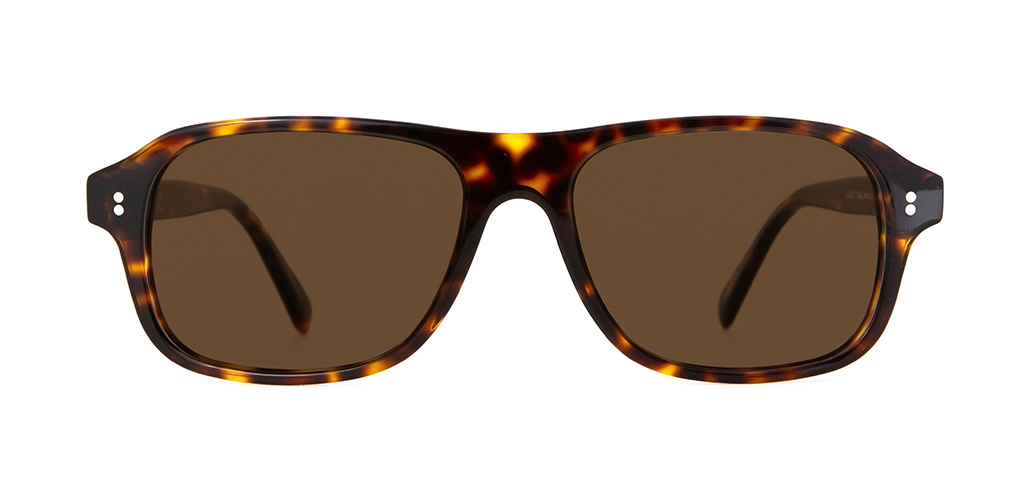 Lachlan Rosewood Stripe with Brown Lenses front unfolded view