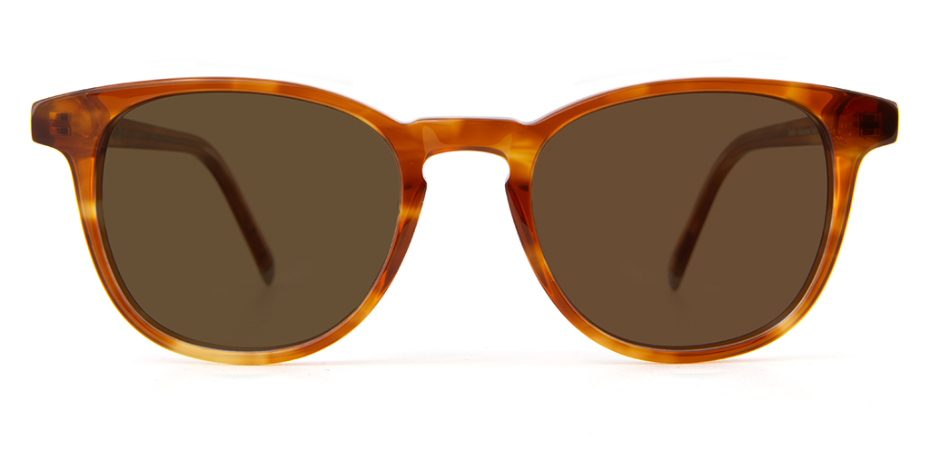 Smith Cinnamon Swirl Sunglasses with brown lenses front unfolded view