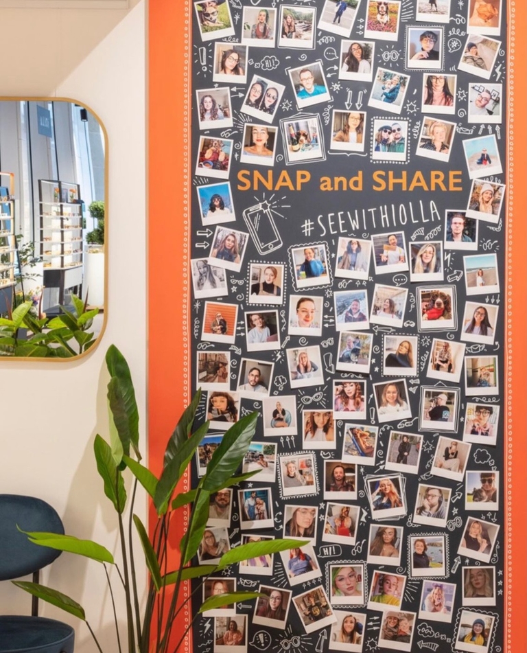 IOLLA Showroom Snap & Share wall