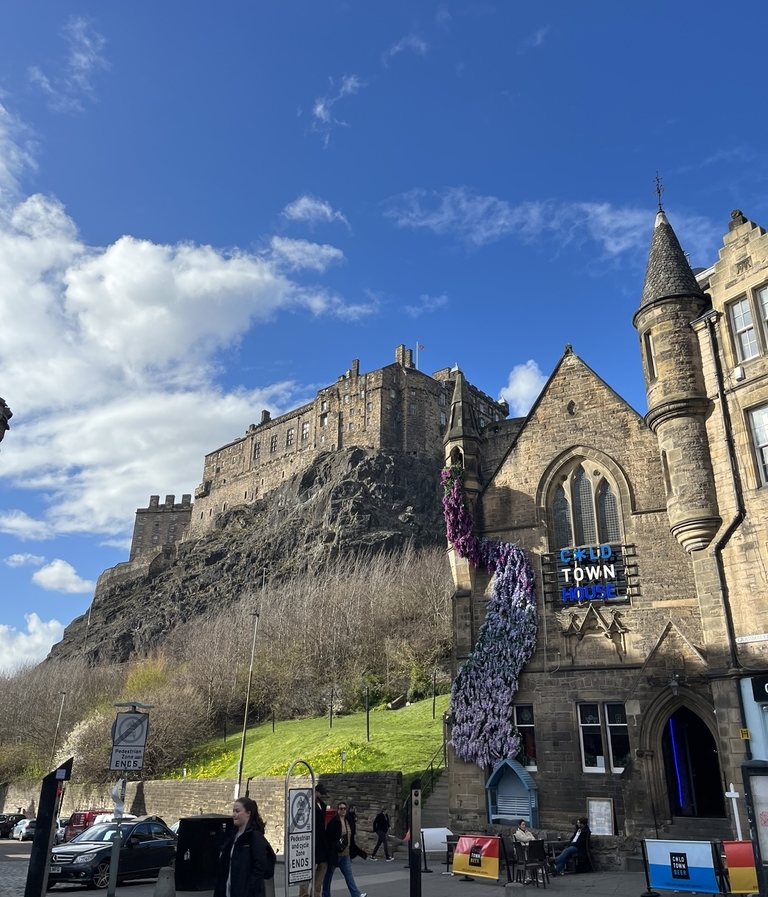 Edinburgh castle from Grassmarket