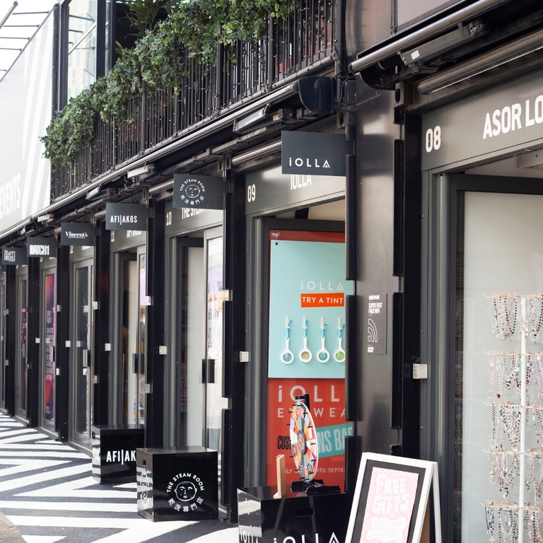 External storefront Boxpark