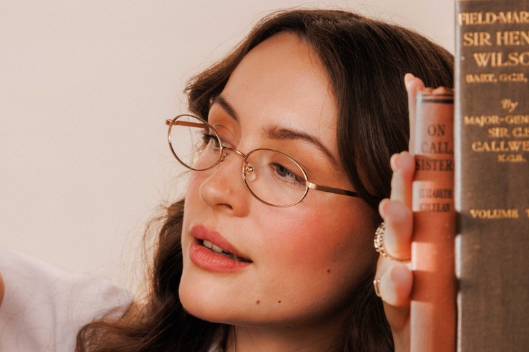 IOLLA Skye Brushed Gold Oval Glasses