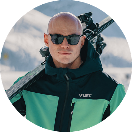 Example of polarised lenses in action on ski trip