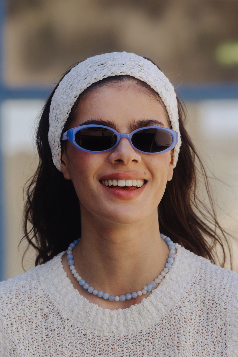 IOLLA x CLOIMH Icy Blue Sunglasses with Grey Polarised Lenses