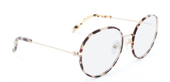 Robertson in Brushed Gold with Marble Tortoise Piping
