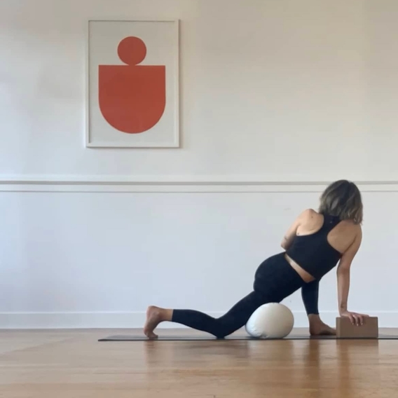 Woman in yoga pose