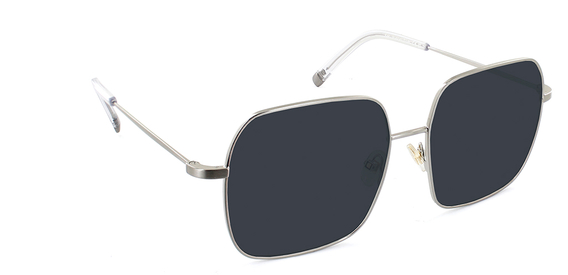 Rae Brushed Silver Sunglasses Side