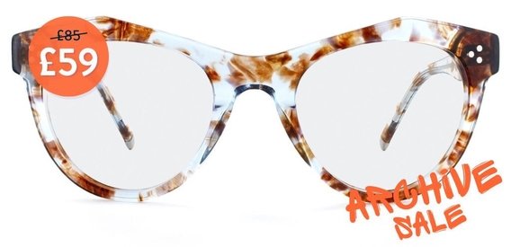 Ferrier Speckled Blue archive glasses