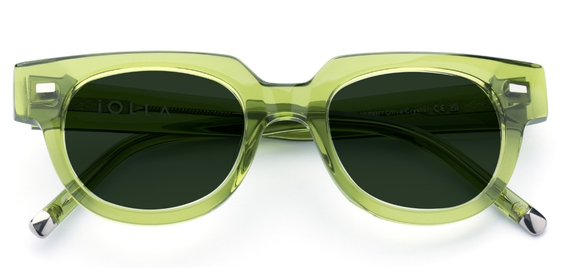 Allan in Olive_Crystal with Green Lenses