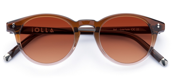 Bell in Cola Fade – Retro Round Sunglasses | IOLLA