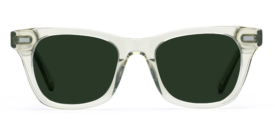 Duncan in Moss Green Crystal – Fresh & Stylish Square Sunglasses | IOLLA