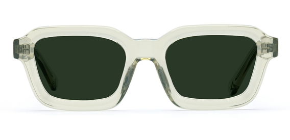 Finlay in Moss Green Crystal – Modern Square Sunglasses | IOLLA