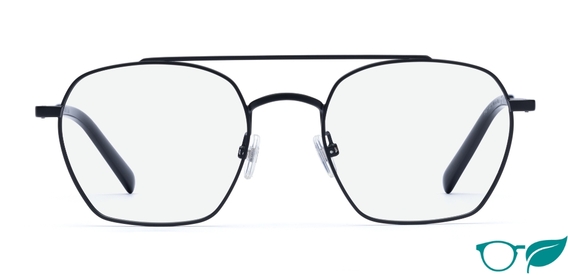 Harrison Matte Black glasses front