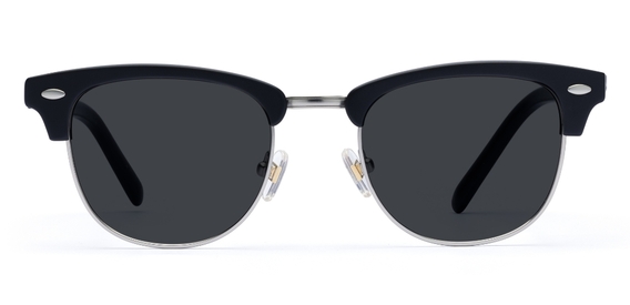 Livingstone II_ matte black half rim mixed metal acetate sunglasses.jpg