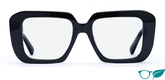 Morven Black glasses front