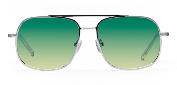 Sinclair in Chrome Silver – Sleek Oversized Aviator | IOLLA