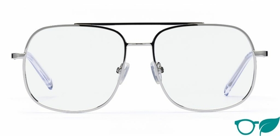 Sinclair Chrome Silver glasses front