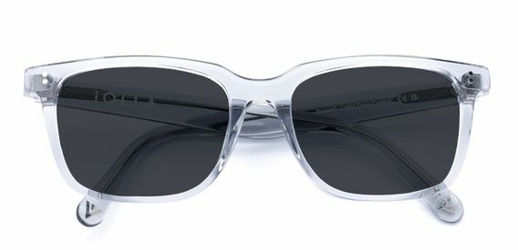 Russell Light Grey Crystal – Vintage-Inspired Sunglasses | IOLLA