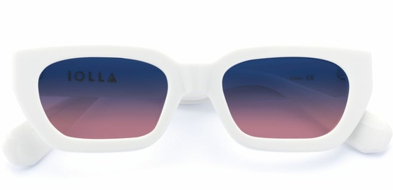 Shaw in White – Standout Geometric Sunglasses | IOLLA