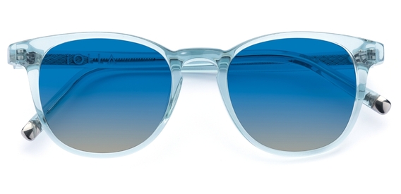 Smith in Teal Crystal – Vibrant Round Sunglasses | IOLLA
