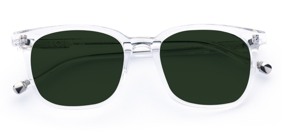 Stewart in Clear Crystal – Timeless Square Sunglasses | IOLLA