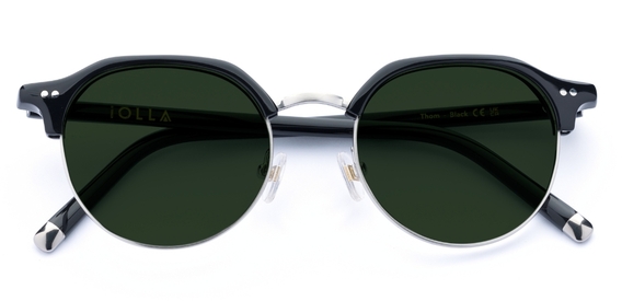 Thom in Black – Timeless Acetate-Metal Sunglasses | IOLLA