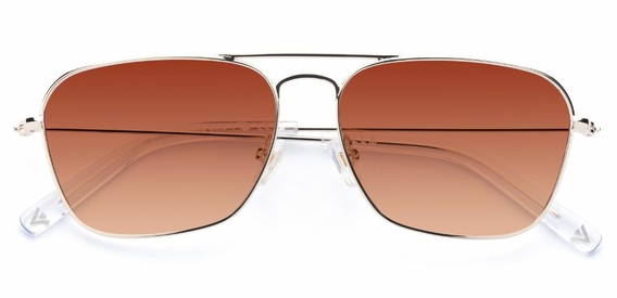 Walker in Chrome Gold – Slim Aviator Sunglasses | IOLLA