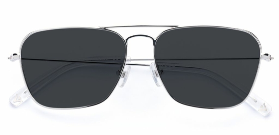 Walker in Chrome Silver – Classic Aviator Sunglasses | IOLLA