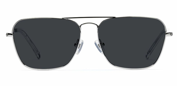Walker in Chrome Silver – Modern Metal Aviator Sunglasses | IOLLA