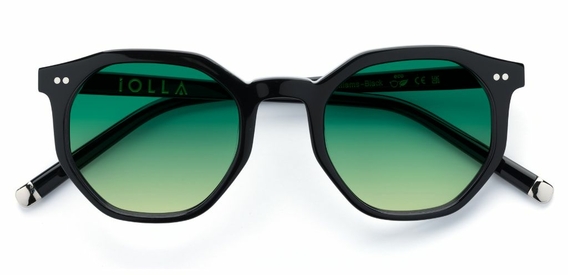 Williams in Black – Bold Octagonal Sunglasses | IOLLA