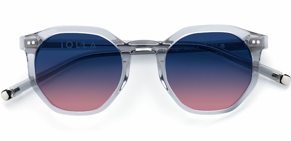 Williams in Light Grey Crystal – Sleek Octagonal Sunglasses | IOLLA