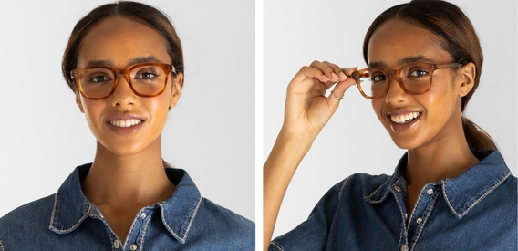 Bute Amber Glasses side