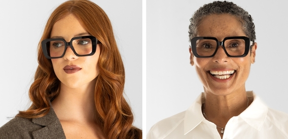 Morven Black glasses side