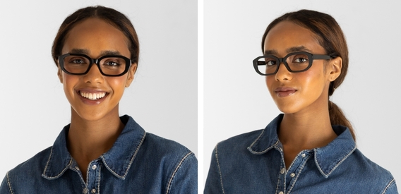 Ness Black glasses side