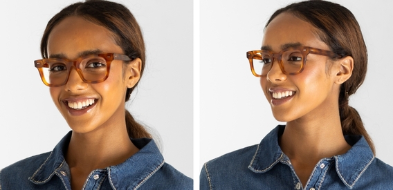Clyde Amber glasses side