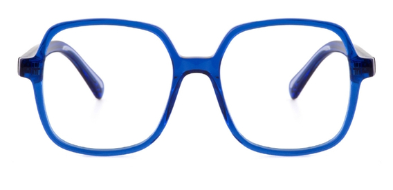 Blue Square IOLLA glasses front facing on white background