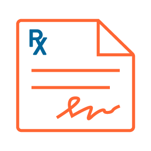 Orange and blue graphic of optical prescription