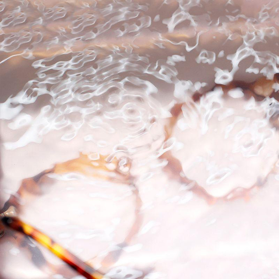 Glasses submerged in water while being cleaned