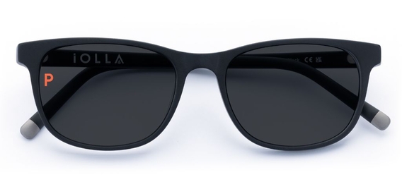 Doyle Matte Black Sunglasses with Grey Polarised Lenses